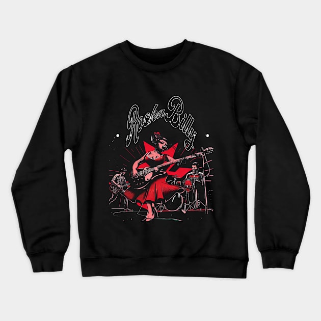 Rockabilly Crewneck Sweatshirt by MckinleyArt